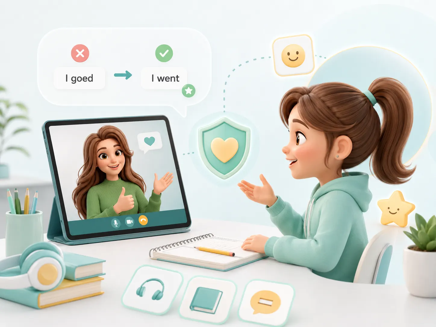 Учень Study Buddy на онлайн-уроці англійської