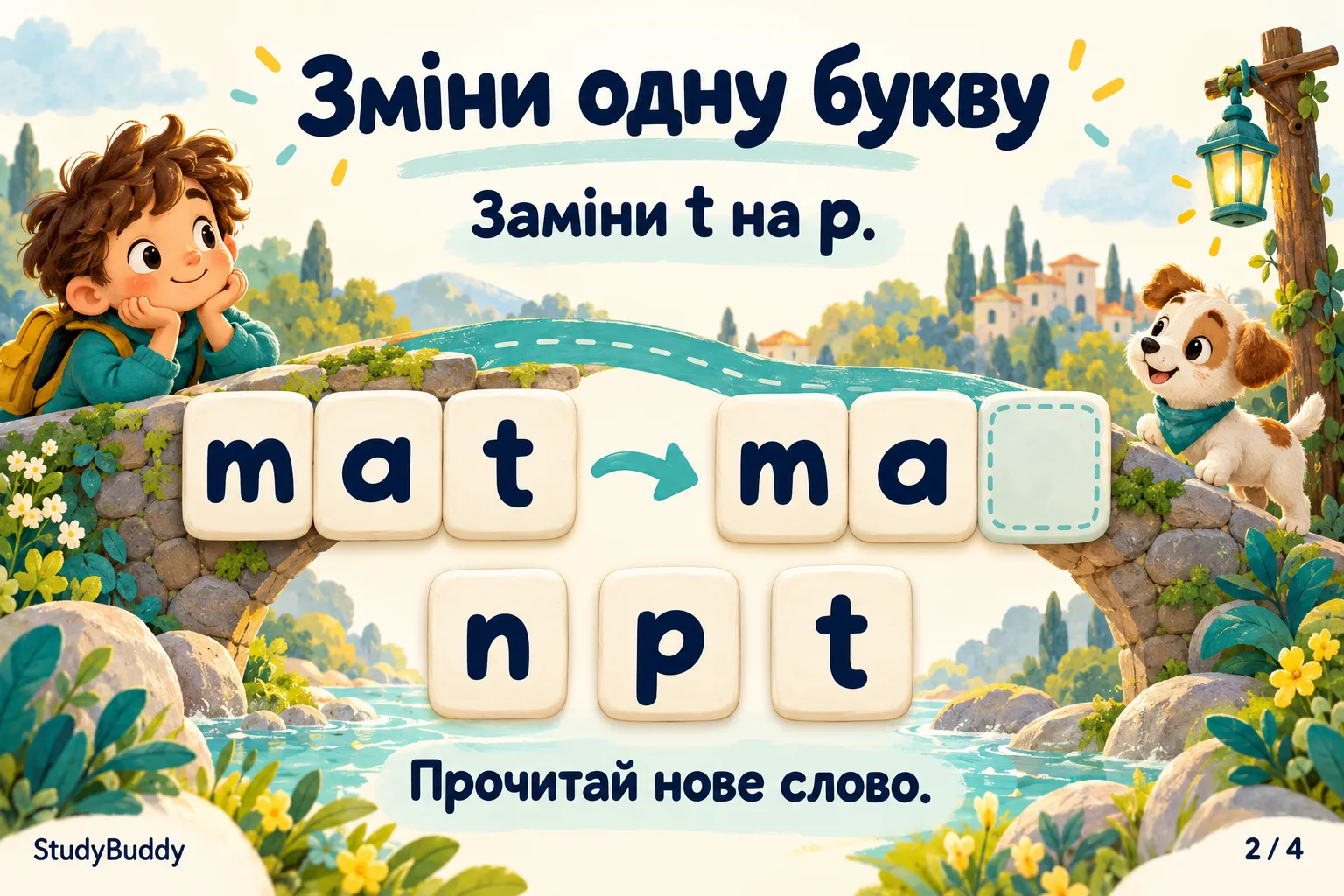 Одна заміна — інше слово.