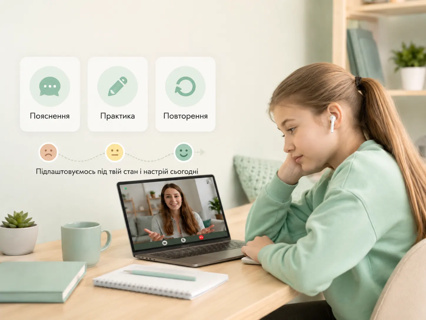 Урок підлаштовується під стан дитини